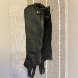 Ariat Black Leather Half Chaps